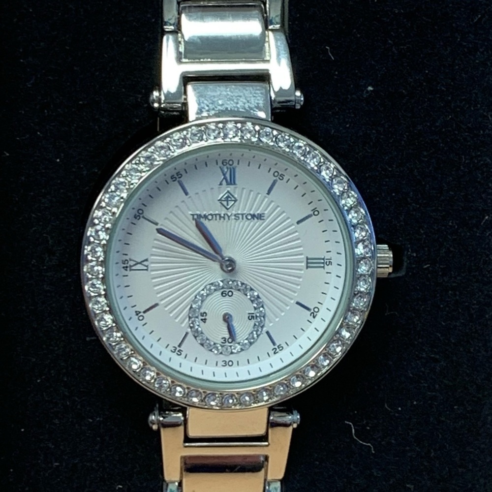 NIB Timothy Stone Elle watch with Swarovski bezel